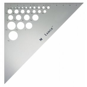 Trekant lineal i aluminium � 31 cm