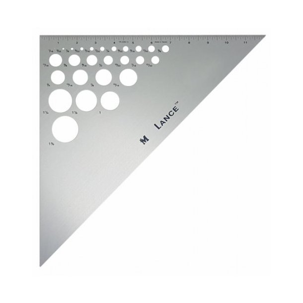 Trekant lineal i aluminium � 31 cm