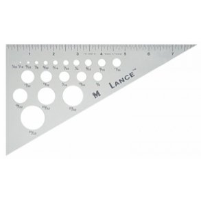 Trekant lineal i aluminium � 21 cm
