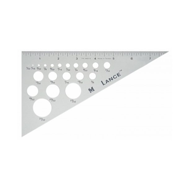 Trekant lineal i aluminium � 21 cm