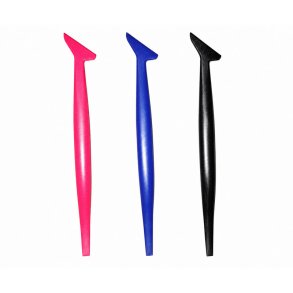 3 stk. Mikroskrabere � R�d / Bl� / Sort